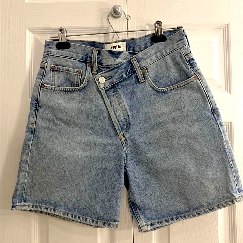 Aritzia Agolde Criss Cross Shorts sz 25